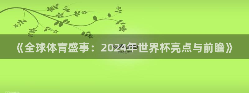世界杯比赛：《全球体育盛事：2024年世界杯亮点与前瞻》